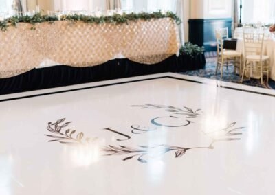 white-vinyl-floor-wraps-wedding-decor