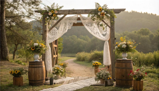 Wine Barrel Wedding Decor Ideas