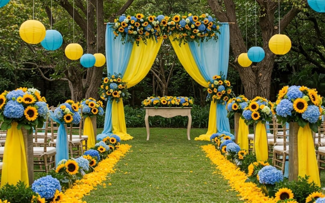 Sunshine & Sapphire: Decorating Your Dream Yellow and Blue Wedding