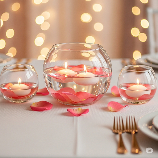 ow-cost centerpiece designs with greenery, candles, and simple florals